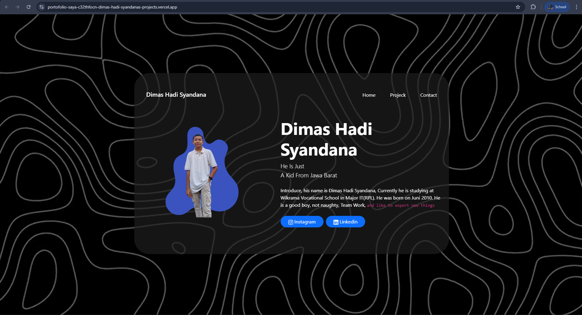 DimasHadiSyandana | Portofolio Website